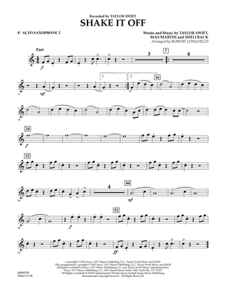 Book cover for Shake It Off - Eb Alto Saxophone 2