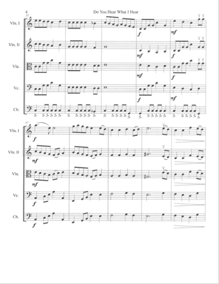 Do You Hear What I Hear String Orchestra scores gallery preview page 4