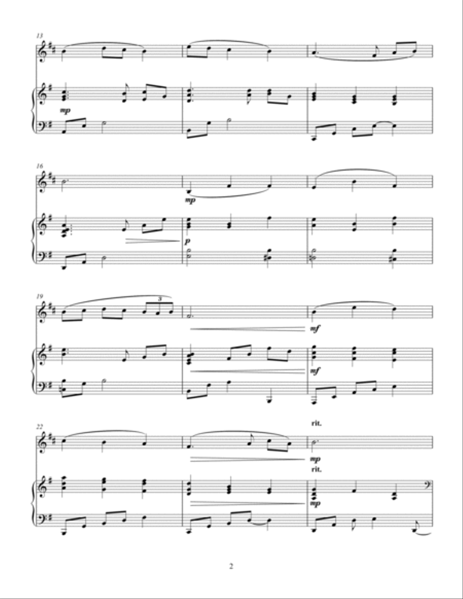 Korean Folk Song - Eommaya, Nunaya (Dear Mom, Dear Sister) Horn scores gallery preview page 2