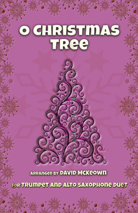 Book cover for O Christmas Tree, (O Tannenbaum), Jazz style, for Trumpet and Alto Saxophone Duet