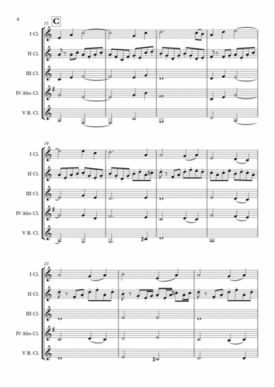 For The Cause For The Cause Clarinet Choir scores gallery preview page 5