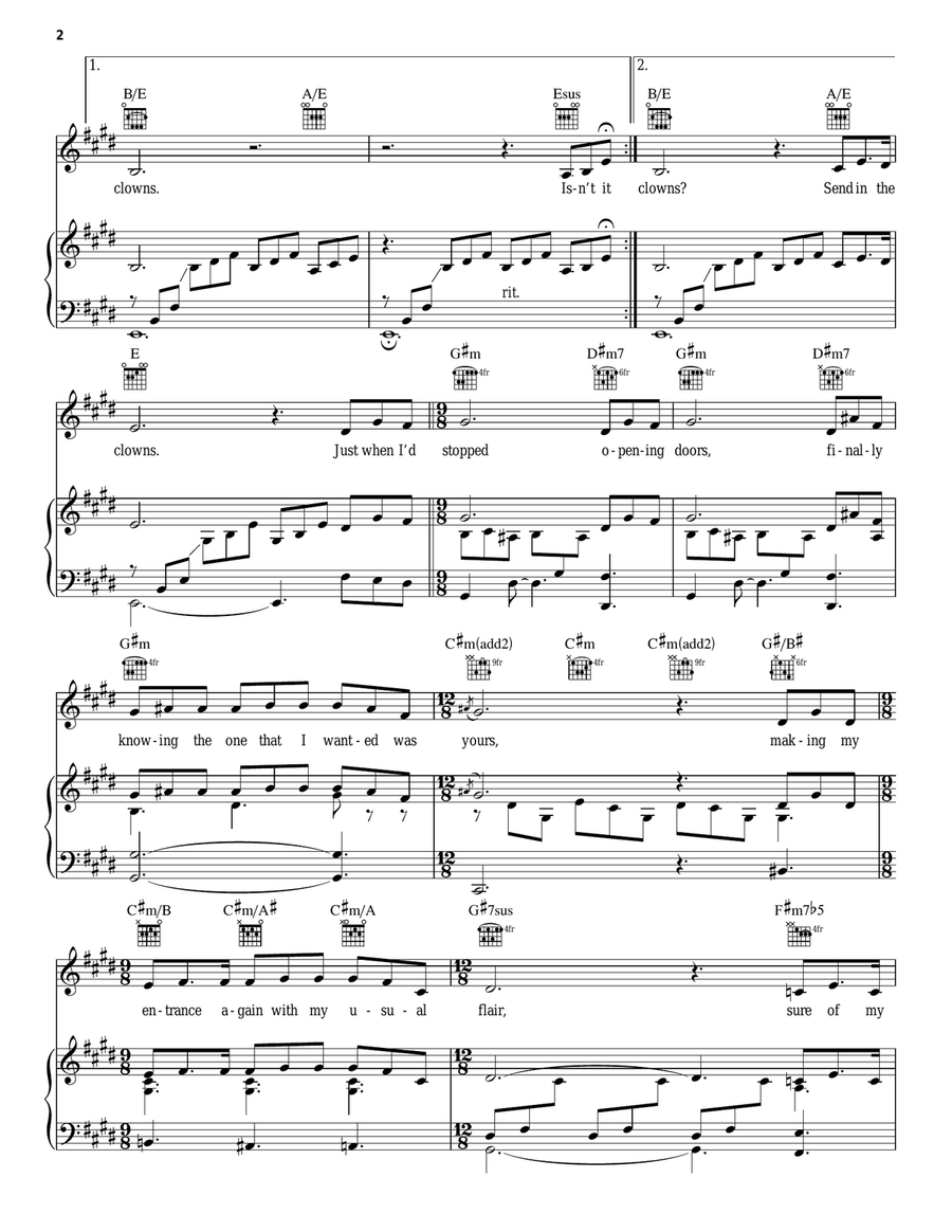 Send In The Clowns Send In The Clowns Guitar scores gallery preview page 2