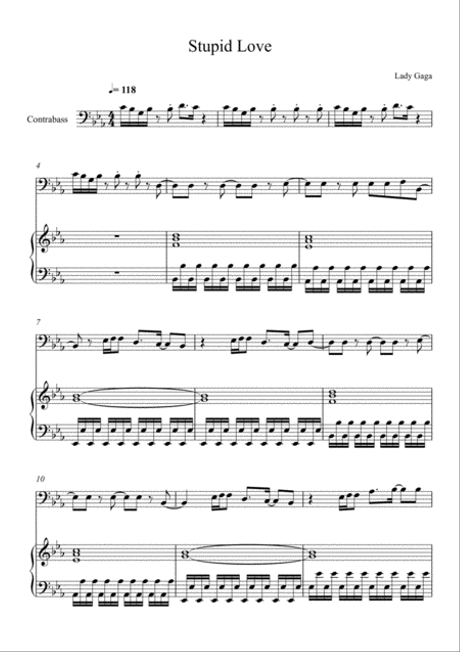 Stupid Love String Duet scores gallery preview page 1