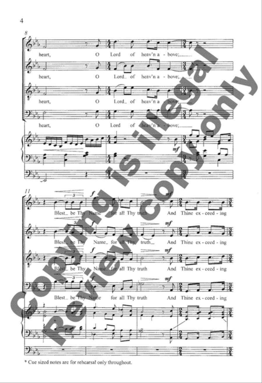 Thee Will I Praise Thee Will I Praise 4-Part scores gallery preview page 4