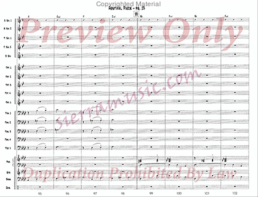 Festival Piece Big Band scores gallery preview page 14