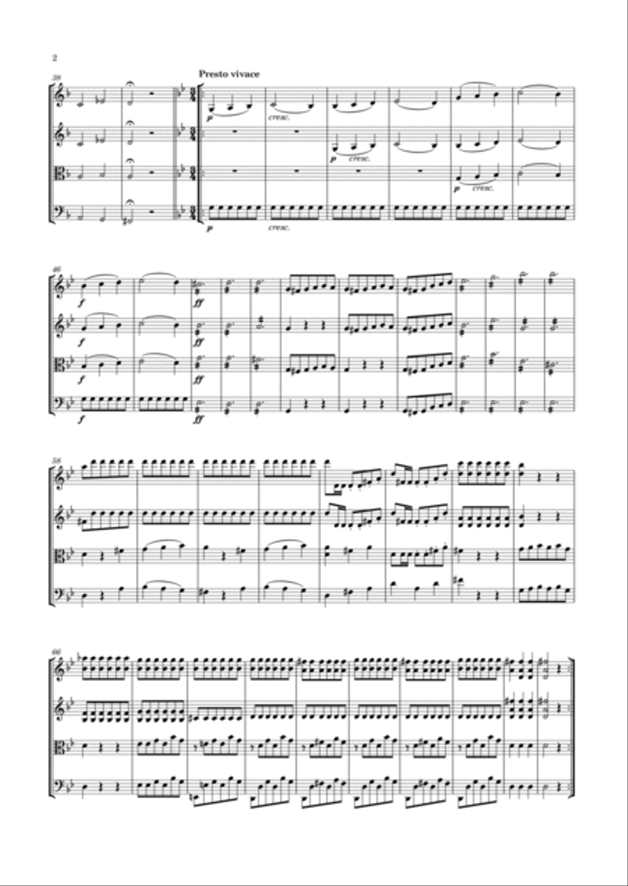 Schubert - String Quartet No.1 in G minor/B flat major, D.18 String Quartet scores gallery preview page 3