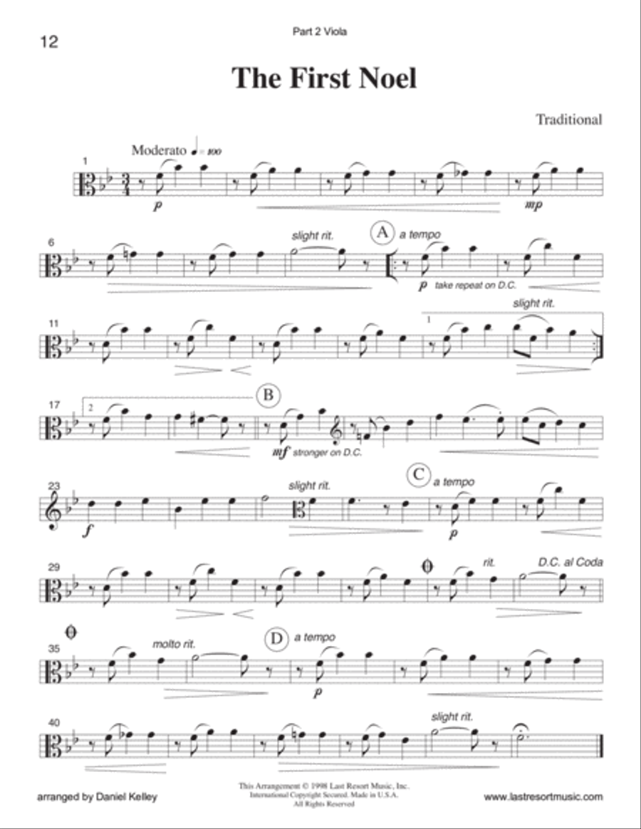 First Noel, The for Woodwind Trio or Clarinet Trio Clarinet Trio scores gallery preview page 6