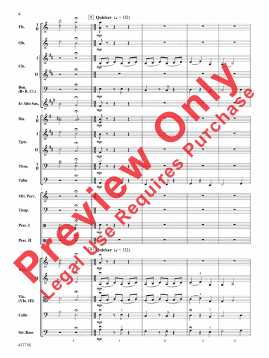Ancient Echoes of Time Full Orchestra scores gallery preview page 5