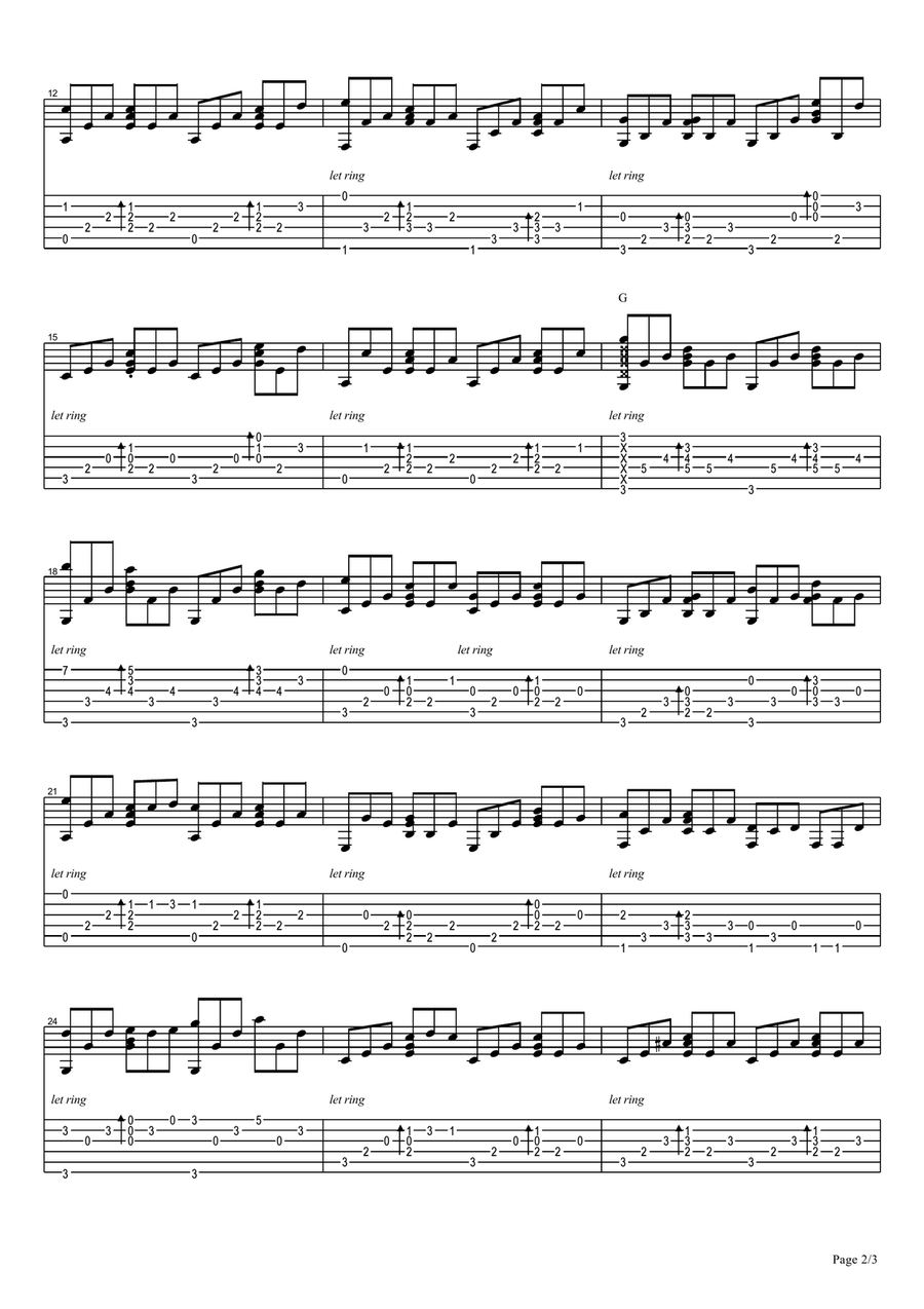 Unchained Melody Acoustic Guitar scores gallery preview page 2