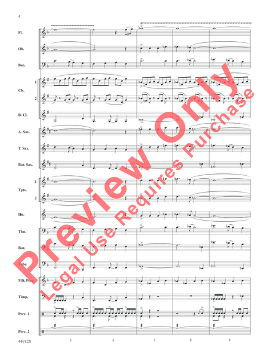 A Yuletide Holiday Concert Band scores gallery preview page 5