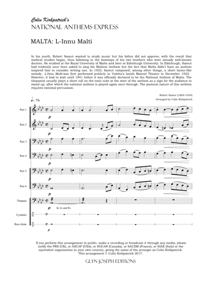 Malta National Anthem: L-Innu Malti image number null