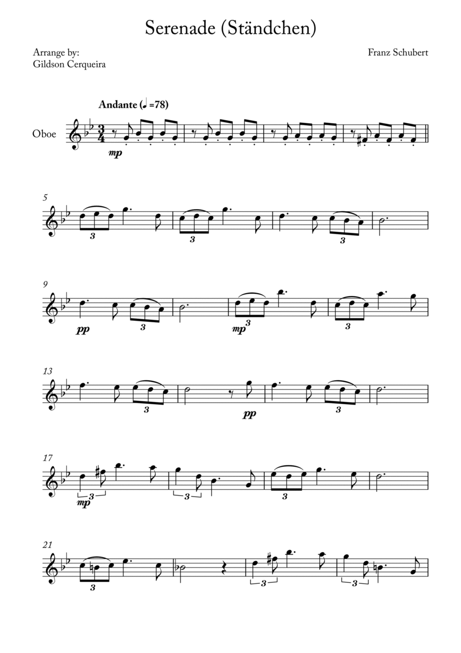 Serenade (Ständchen) Chamber Music scores gallery preview page 1