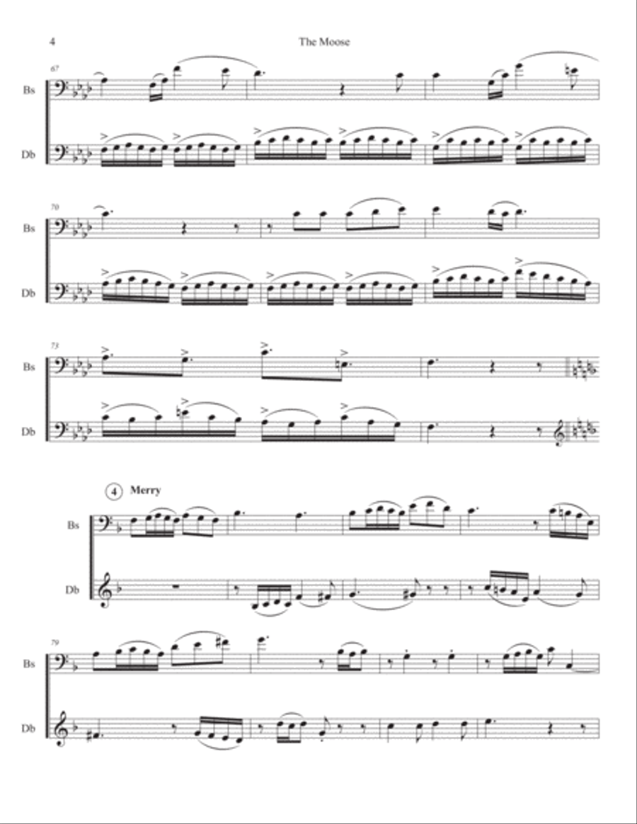 The Moose: Theme and Variations for Bassoon and Double Bass Woodwind Ensemble scores gallery preview page 5
