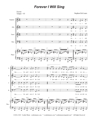 Book cover for Forever I Will Sing (SATB)