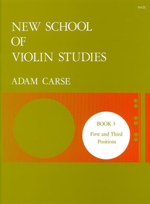 Book cover for New School of Violin Studies. Book 3
