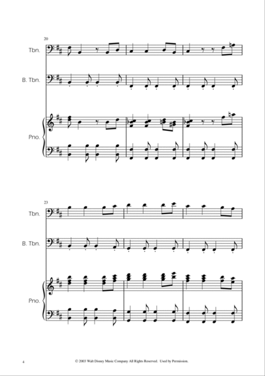 He's A Pirate Trombone Duet scores gallery preview page 4