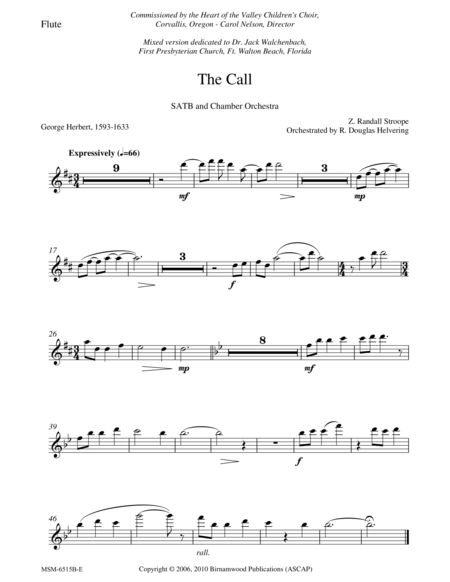 The Call (Orchestral Parts)
