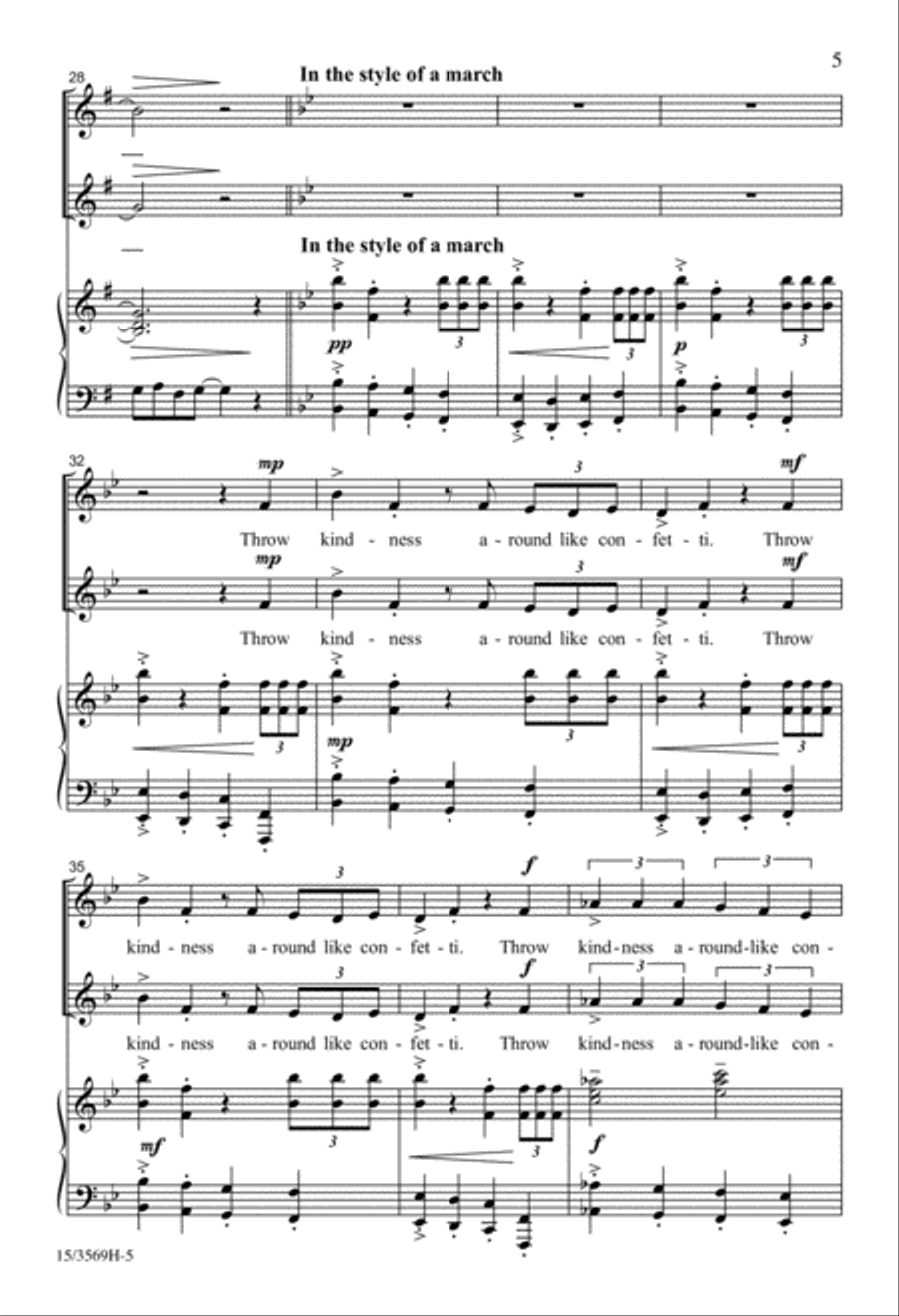 Be Kind SSA scores gallery preview page 5