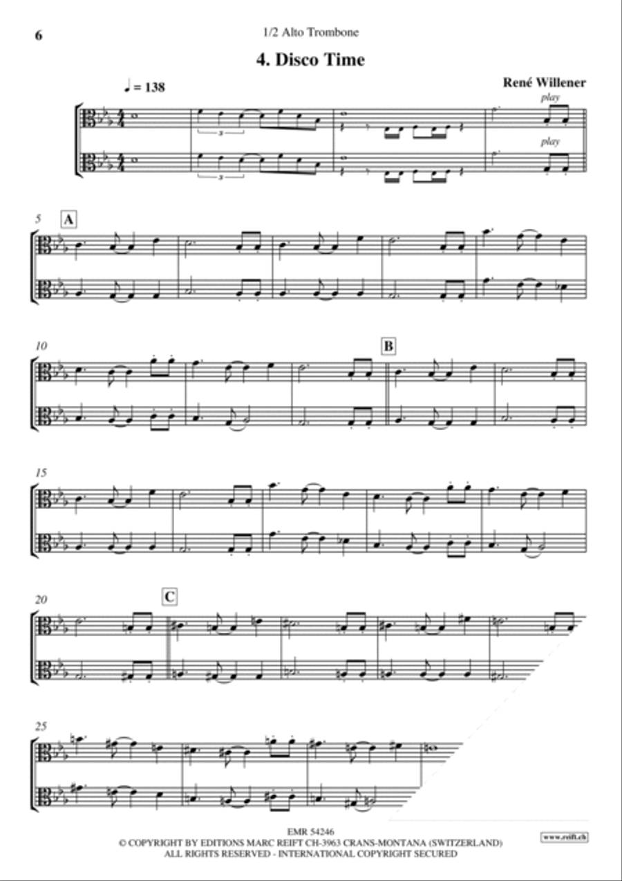 Happy Birthday Trombone scores gallery preview page 6
