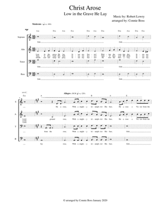 Christ Arose - Low in the Grave He Lay - A Capella - SATB