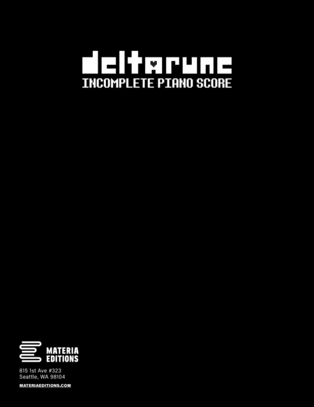 DELTARUNE Chapter 1 Piano Score - Sheet Music from the game