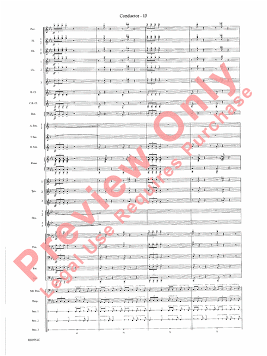 Purgatorio Concert Band scores gallery preview page 18