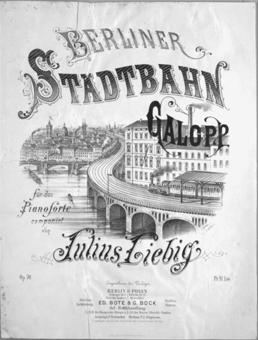 Berliner Stadtbahn Galopp fur das Pianoforte Piano Solo scores gallery preview page 1