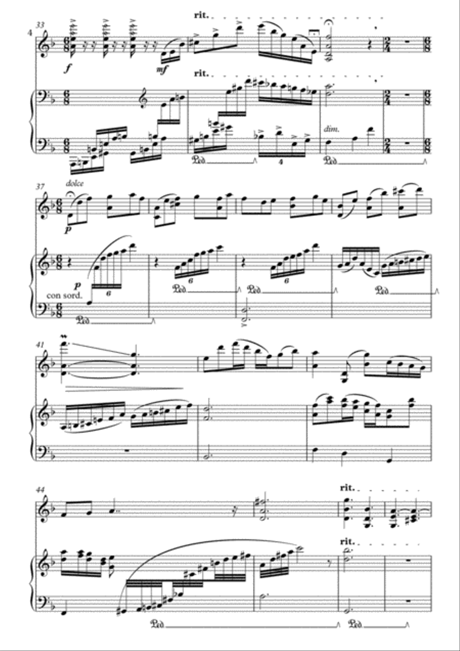 Violin Sonata in D minor String Duet scores gallery preview page 6