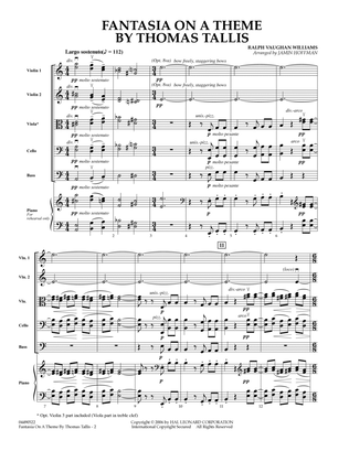 Fantasia on a Theme by Thomas Tallis - Full Score