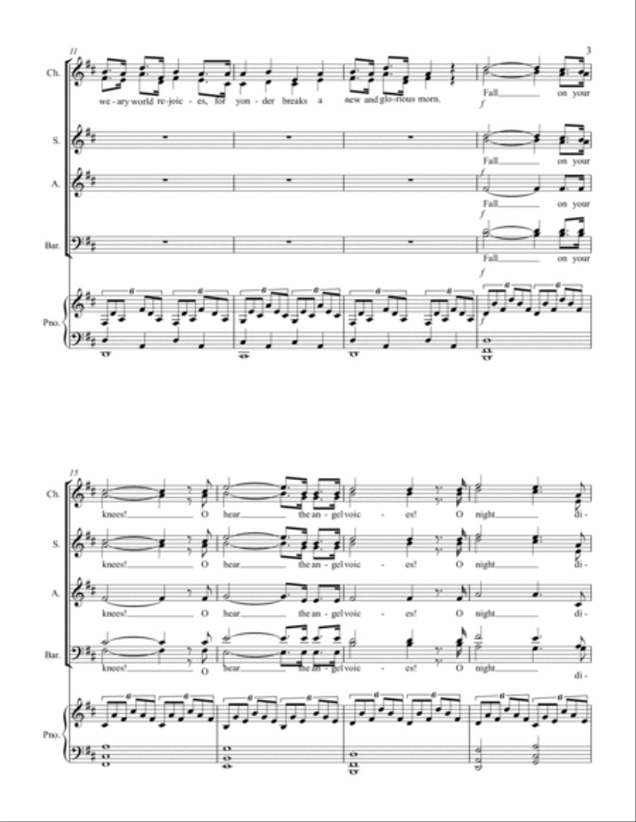 O Holy Night O Holy Night 4-Part scores gallery preview page 3
