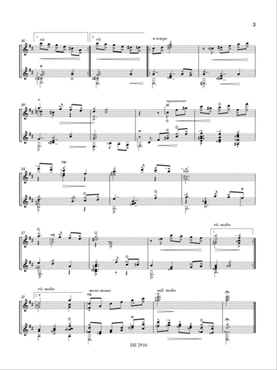 Spleen Classical Guitar scores gallery preview page 3