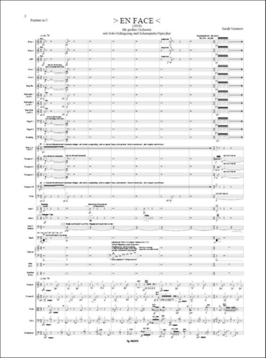 En Face En Face Orchestra scores gallery preview page 2
