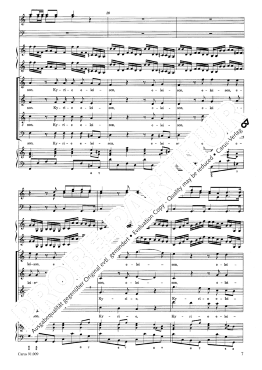 Missa Sancti Gabrielis 4-Part scores gallery preview page 10