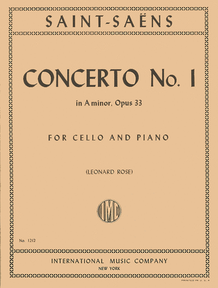 Book cover for Concerto No. 1 In A Minor, Opus 33