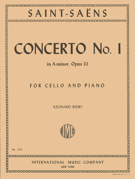 Concerto No. 1 In A Minor, Opus 33