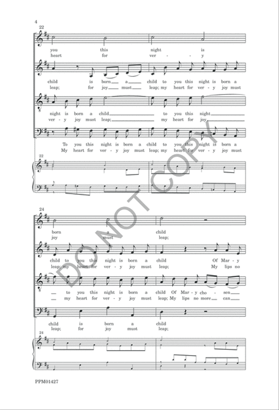 From Heaven Above to Earth I Come 4-Part scores gallery preview page 7