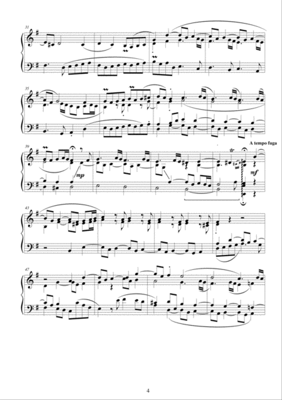 J.S.Bach - Four Little Preludes and Fugues for piano 4-Part scores gallery preview page 4