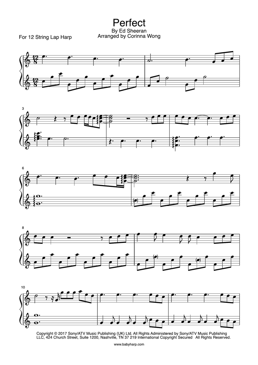 Perfect Harp scores gallery preview page 1
