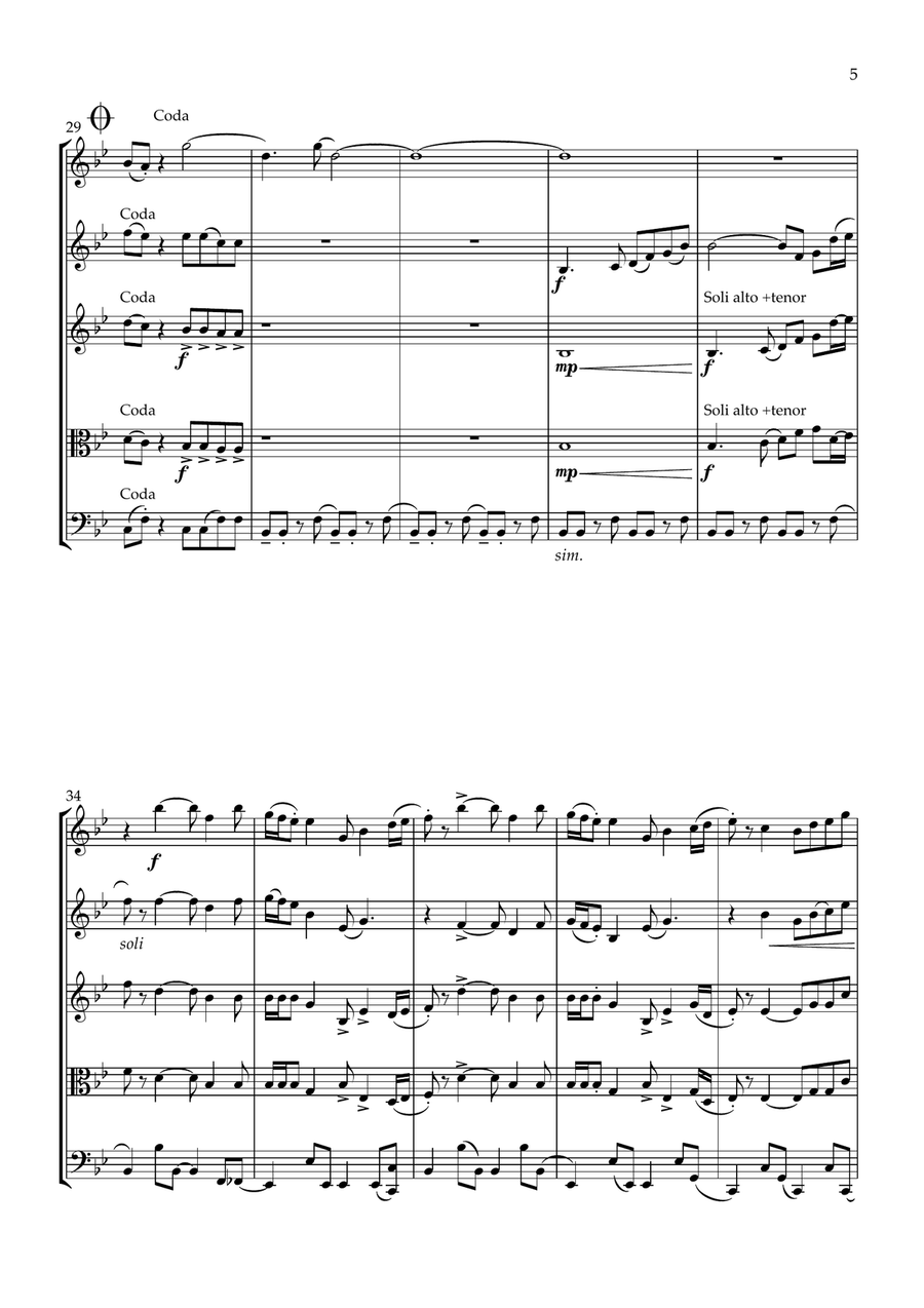 My Girl String Quartet scores gallery preview page 5