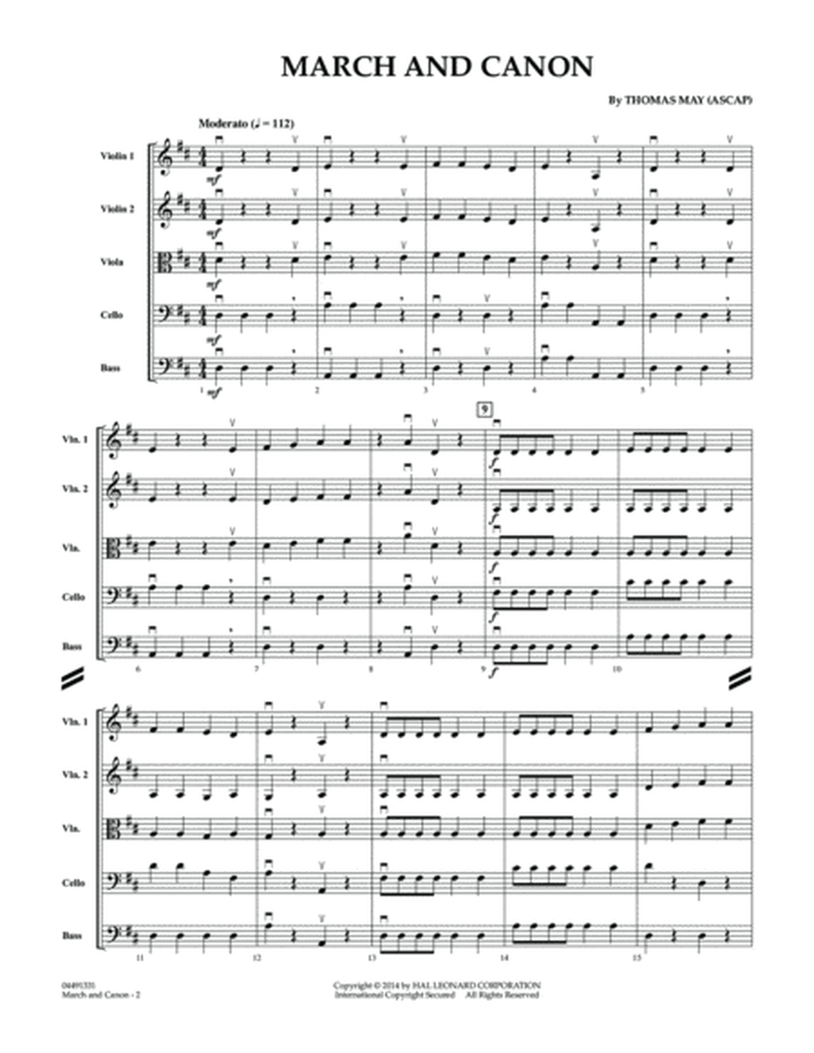 March and Canon - Conductor Score (Full Score)