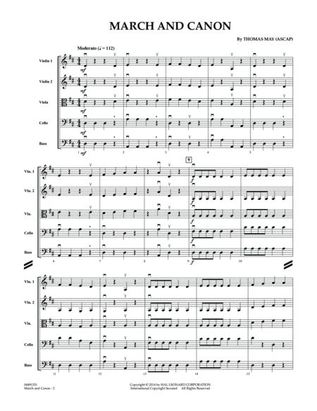 March and Canon - Conductor Score (Full Score)