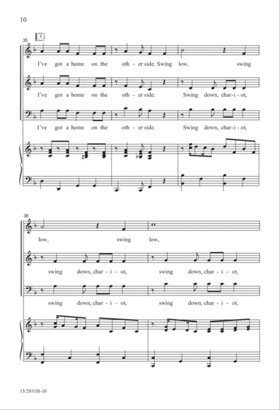 Swing Down, Ezekiel! 3-Part scores gallery preview page 10
