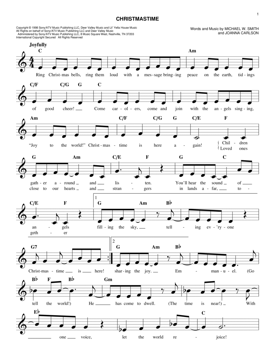 Christmastime Piano scores gallery preview page 1