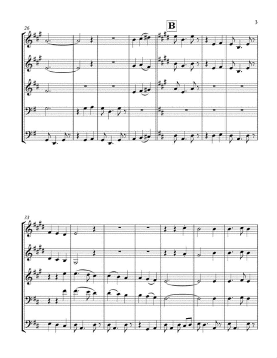 Away in a Manger for brass quintet Brass Quintet scores gallery preview page 3