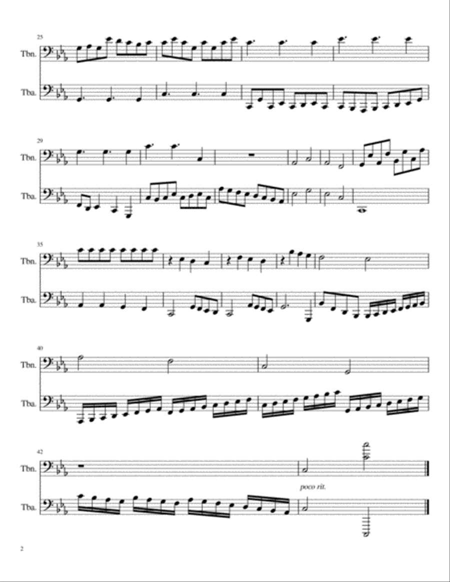 Harbingers of Ice (Duo for Trombone and Tuba) Brass Duet scores gallery preview page 2