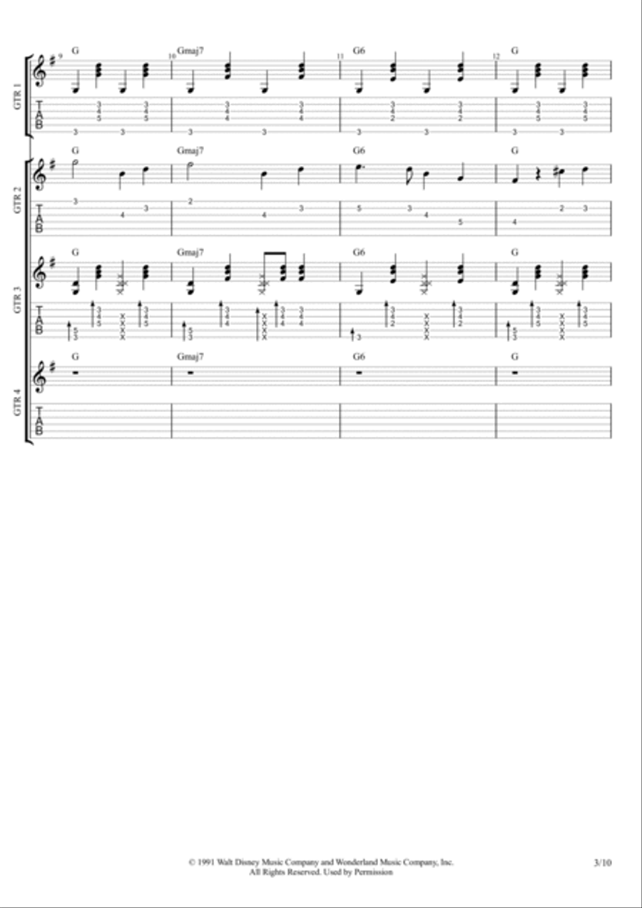 Be Our Guest Acoustic Guitar scores gallery preview page 3