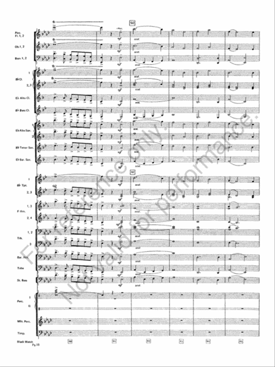 Black Watch Black Watch Concert Band scores gallery preview page 19