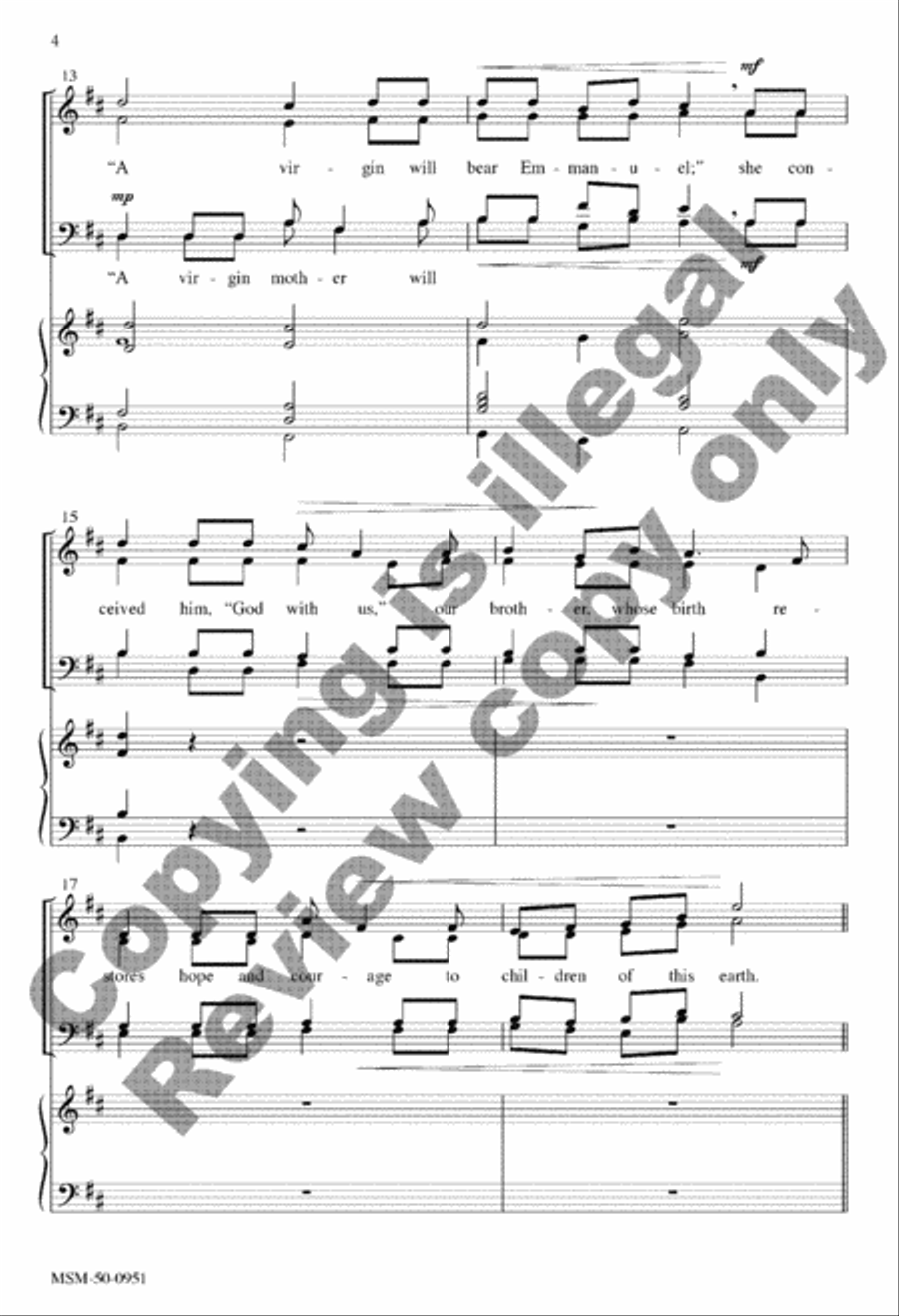 All Earth Is Hopeful 4-Part scores gallery preview page 10