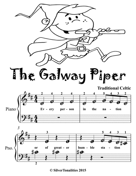Galway Piper Beginner Piano Sheet Music 2nd Edition