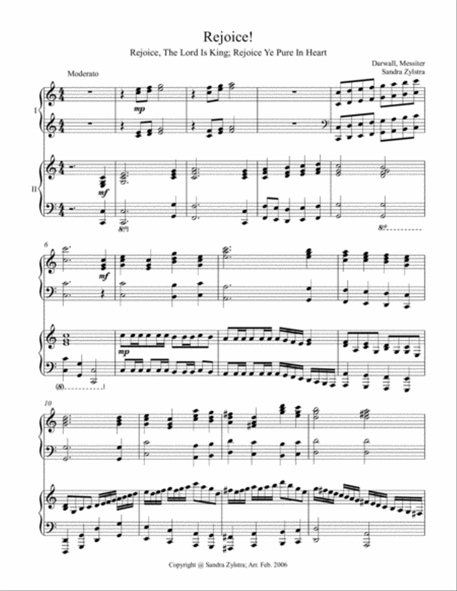 Rejoice! (2 piano duet) 2 Pianos, 4-Hands scores gallery preview page 2